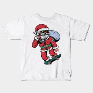 Skate santa Kids T-Shirt